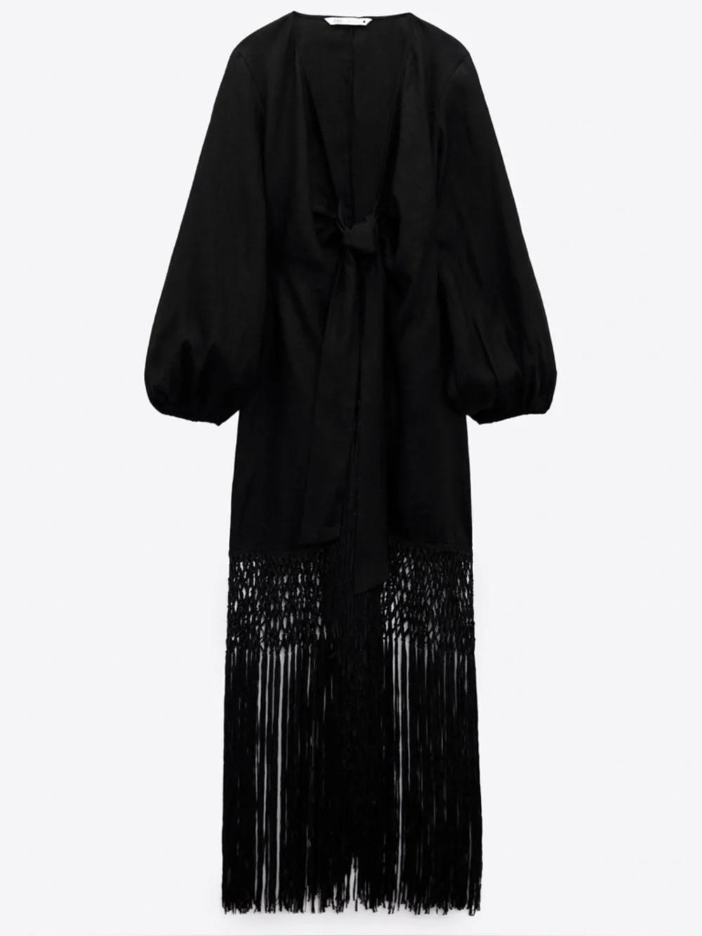 Zara | Fringed Linen Dress Limited Edition | Size S | NWT - Picture 9 of 14